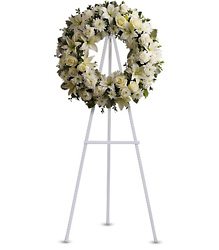 Serenity Wreath from Swindler and Sons Florists in Wilmington, OH
